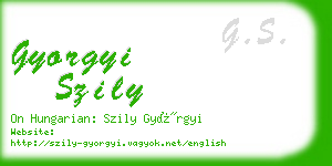 gyorgyi szily business card